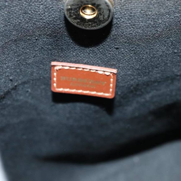 BURBERRY Nova Check Hand Bag PVC Leather Beige Auth yk13701 - Picture 10 of 16